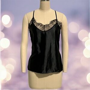Boohoo Black Satin Cami Top